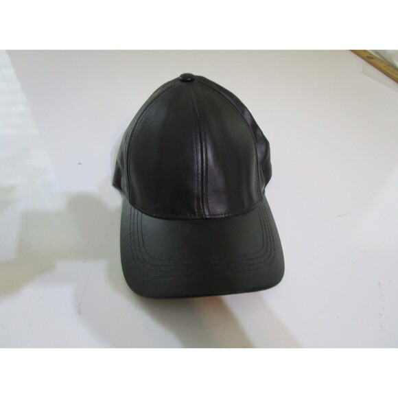 Genuine Leather Hat Cap Strap Back Classic Baseball Mens One Size USA Made - Picture 1 of 7